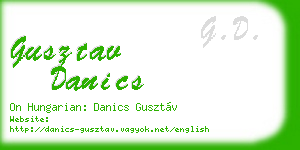 gusztav danics business card